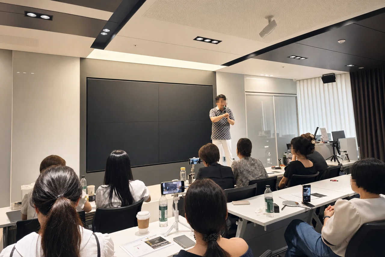 韓国のセミナー現場